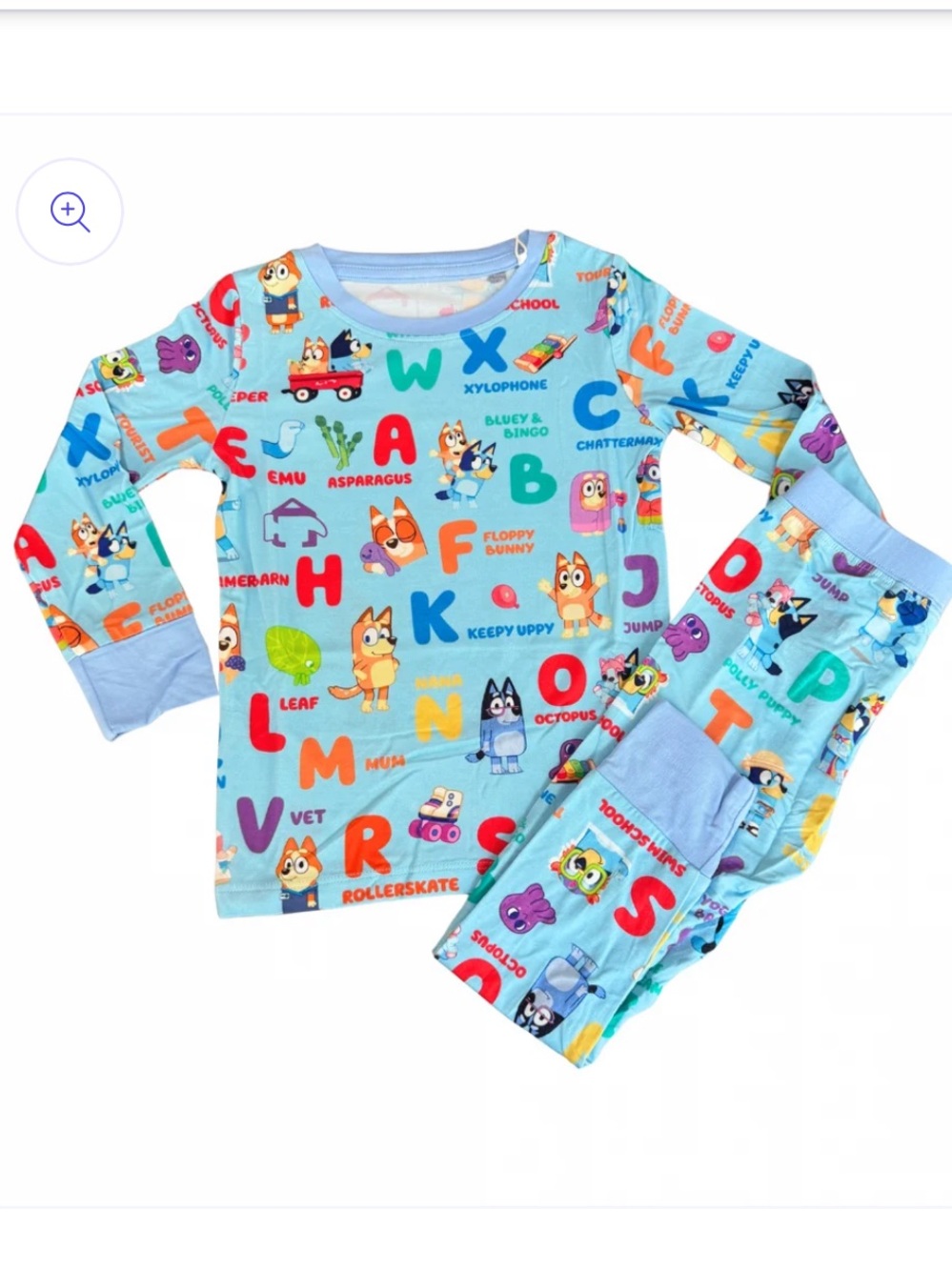 Junebug Bamboo Bluey Alphablues PJs
